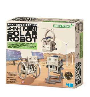 Робот на сонячній батареї 3-в-1 своїми руками 4M (00-03377)