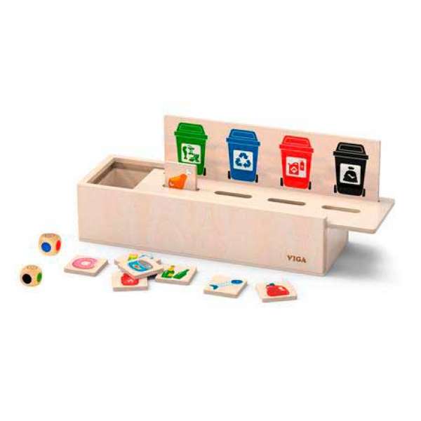 Дерев'яний ігровий набір Viga Toys Сортування сміття (44504)
