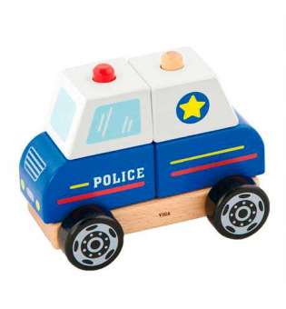 Дерев'яна пірамідка Viga Toys Поліцейська машинка (50201FSC)