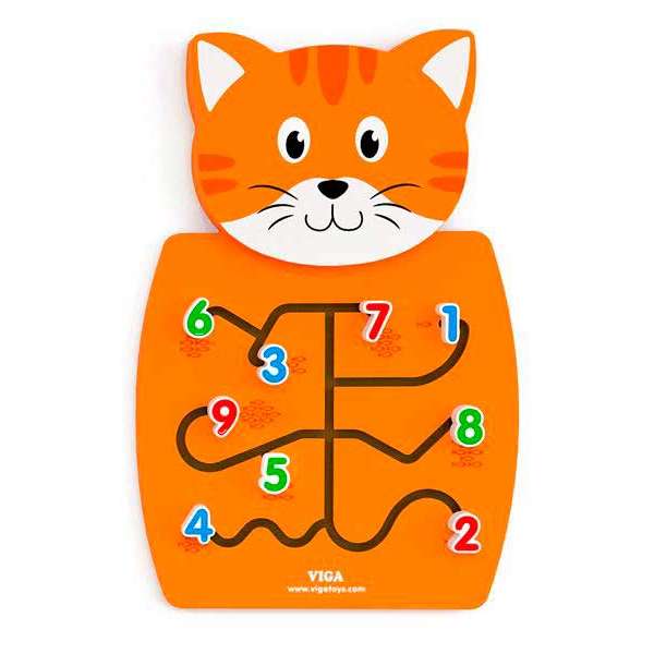 Бізіборд Viga Toys Котик із цифрами (50676)