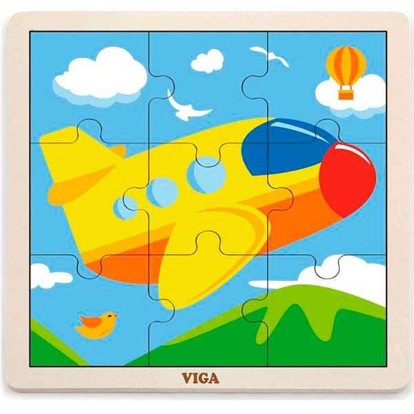 Дерев'яний пазл Viga Toys Літачок, 9 ел. (51447)