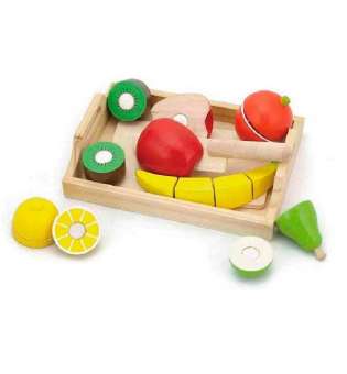 Іграшкові продукти Viga Toys Нарізані фрукти з дерева (58806)