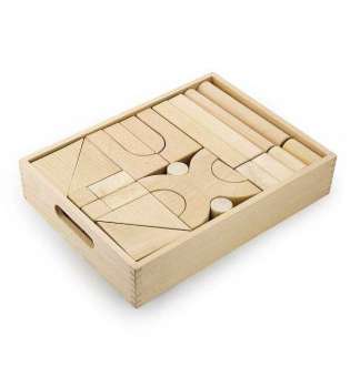 Дерев'яні будівельні кубики Viga Toys нефарбовані, 48 шт. (59166)