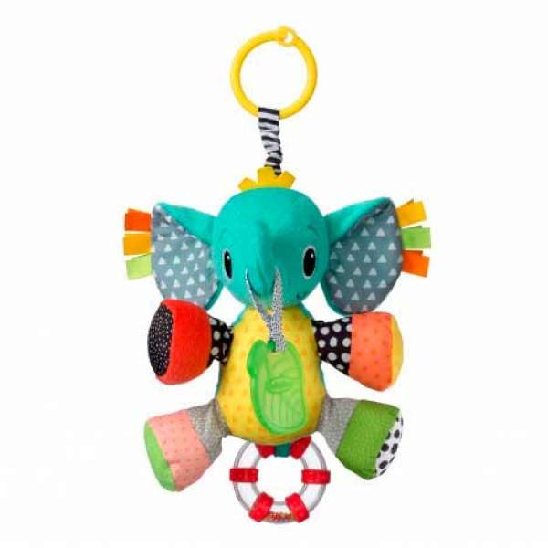 INFANTINO Іграшка навісна м'яка з прорізувачем "Слоненя"