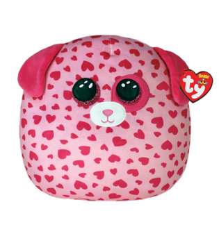 Дитяча іграшка м’яконабивна TY SQUISH-A-BOOS 39208 Рожевий пес "TICKLE" 40 см