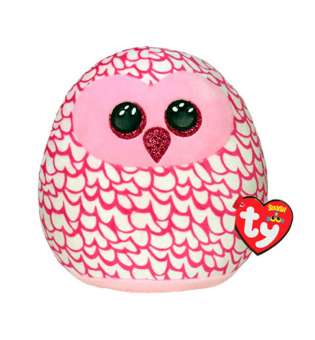 М'яка іграшка TY SQUISH-A-BOOS Рожева сова PINKY 20 см (39300)