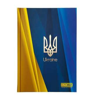 Блокнот UKRAINE, А5, 96 арк., клітинка, тверда картонна обкладинка, синій електрик