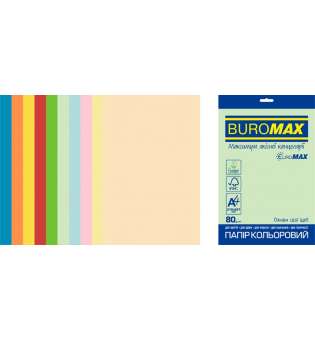 Набір кольорового паперу SUPER MIX, EUROMAX, А4, 80г/м2 (10х25/250арк.)