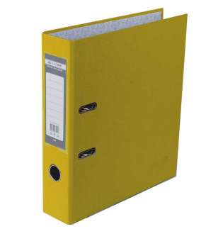Папка-реєстратор одностороння LUX, JOBMAX, А4, ширина торця 70 мм, жовта
