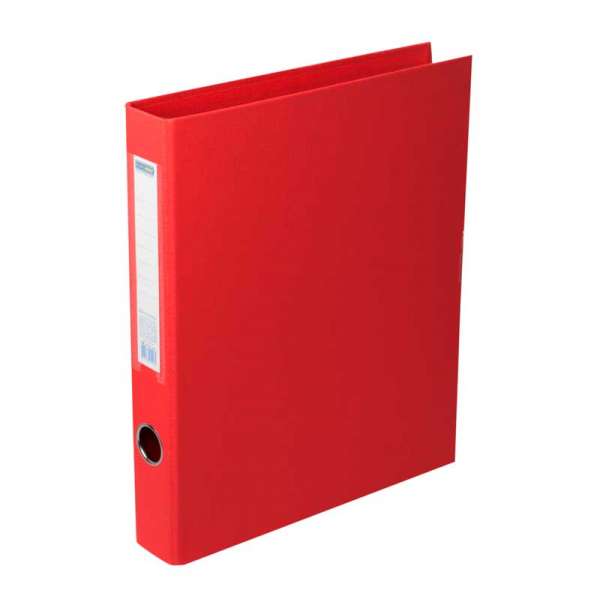 Папка-реєстратор двостороння, 2 D-обр.кільця, А4, ширина торця 40 мм, червона