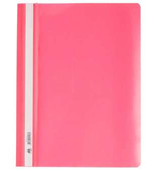 Папка-швидкозшивач з механізмом вусики, А4, 120/160 мкм, рожева