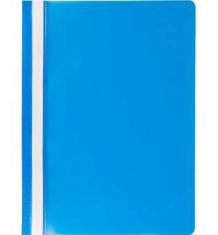 Папка-швидкозшивач з механізмом вусики, JOBMAX, А4, 110/110 мкм, блакитна