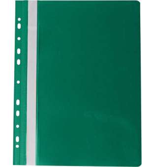 Папка-швидкозшивач з механізмом вусики, PROFESSIONAL, А4, 150/180 мкм, з перфорацією, зелена