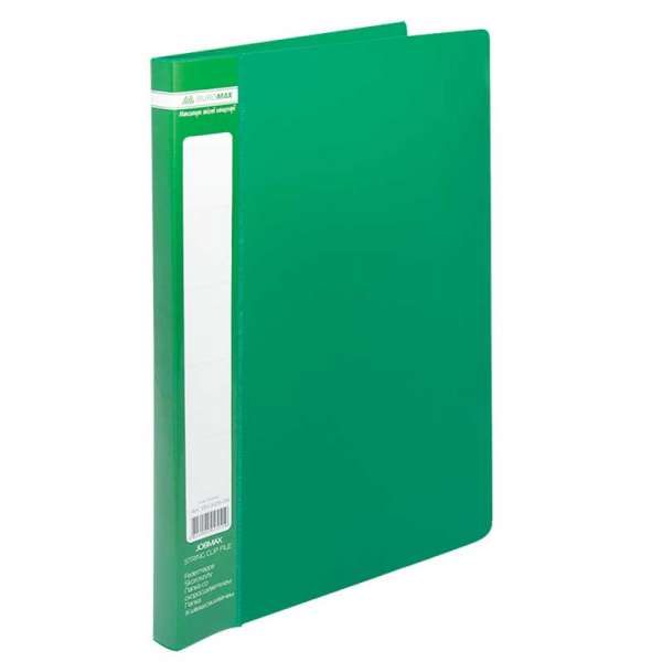 Папка пластикова зі швидкозшивачем, JOBMAX, A4, зелена