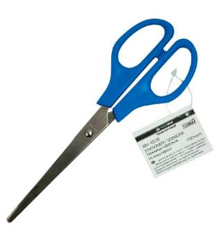 Ножицi офiснi, JOBMAX, 180 мм, блакитні
