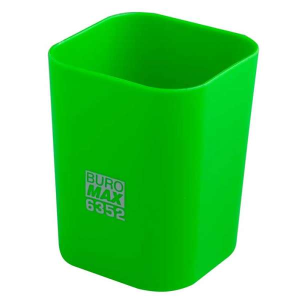 Стакан пластиковий для канц. приладдя, RUBBER TOUCH, світло-зелений