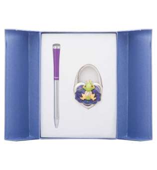 Набір подарунковий Fairy Tale: ручка (К) + гачок д/ сумки, фіолет.