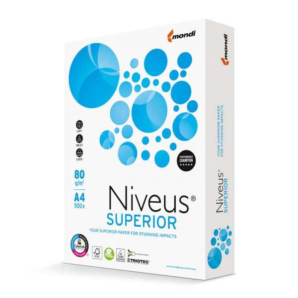 Папір NIVEUS SUPERIOR, А4, клас A, 80г/м2, 500 арк