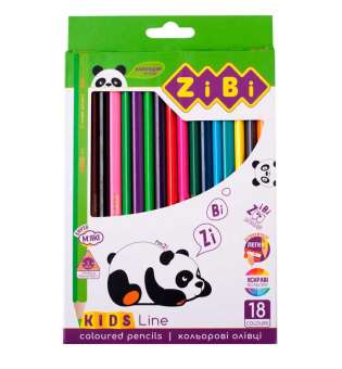 Кольорові олівці, 18 кольорів, KIDS Line