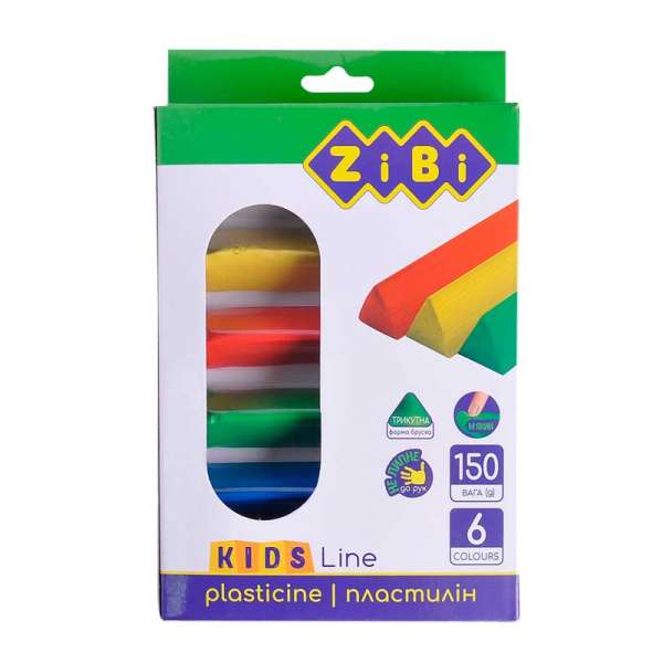 Пластилін 6 кольорів, 150 г, KIDS Line