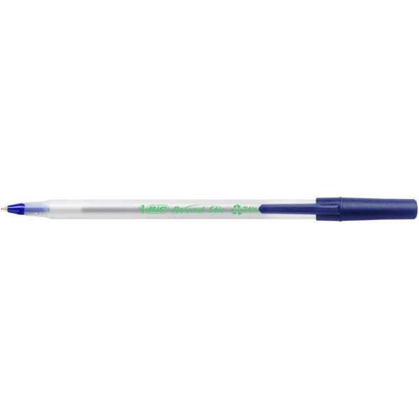 Ручка Round Stic Eco, синя, зі штрих-кодом на штуку
