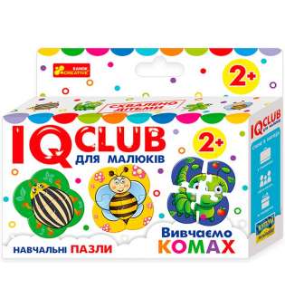 Навчальні пазли. Вивчаємо комах IQ-club для малюків