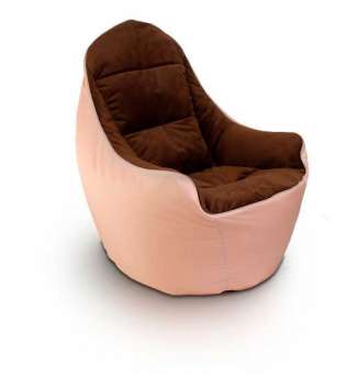 Безкаркасне крісло Fluffy-Bag BOSS Бежево-коричневий XL A-675