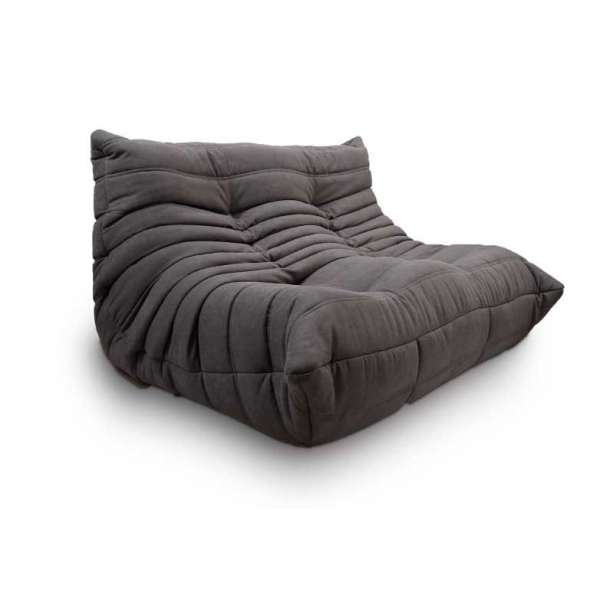 Непросідаючий безкаркасний диван Fluffy-Bag TOGO двохмісний Фібрил Темно-Сірий 2XL.130 A-866