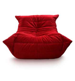 Непросідаючий безкаркасний диван Fluffy-Bag TOGO крісло Аморе червоний XL80 A-873