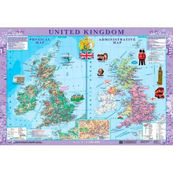 United Kindom (Великобританія) м-б 1:1 500 000 
