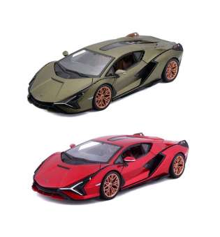 Автомодель - LAMBORGHINI SIÁN FKP 37 (асорті зелений металік, червоний металік, 1:24)