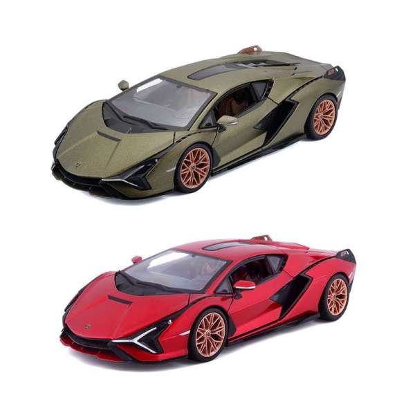 Автомодель - LAMBORGHINI SIÁN FKP 37 (асорті зелений металік, червоний металік, 1:24)