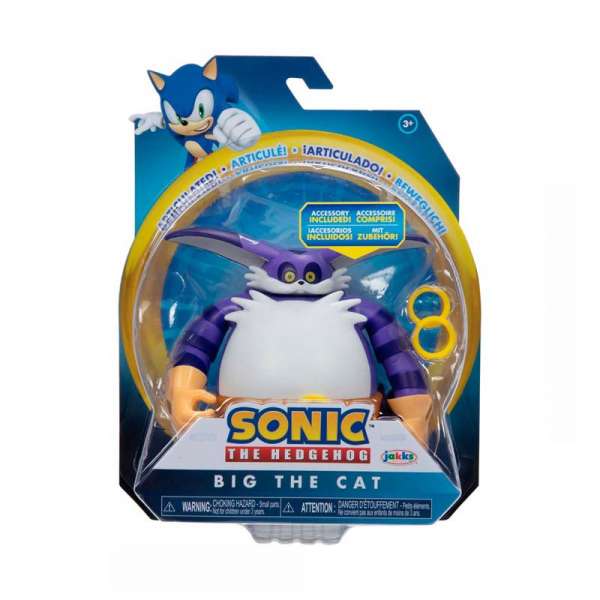 Ігрова фігурка з артикуляцією SONIC THE HEDGEHOG - МОДЕРН КІТ БІГ (10 cm, з аксес.)