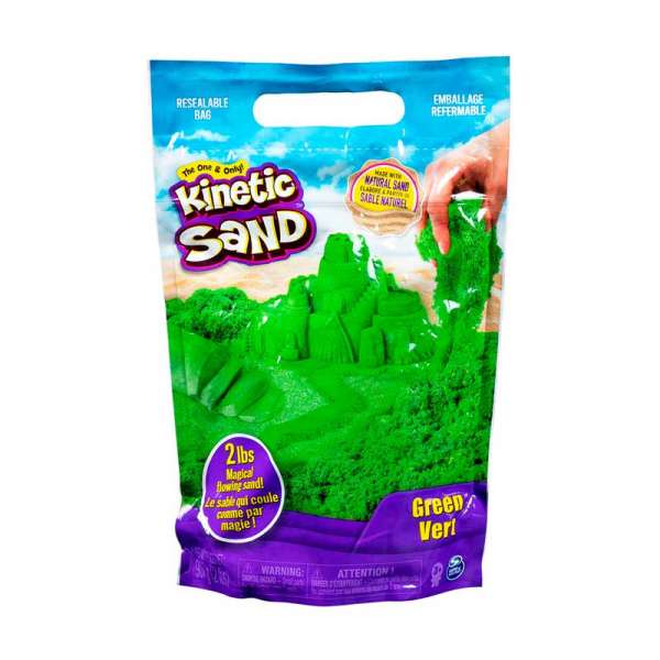Пісок для дитячої творчості - KINETIC SAND COLOUR (зелений, 907 g)