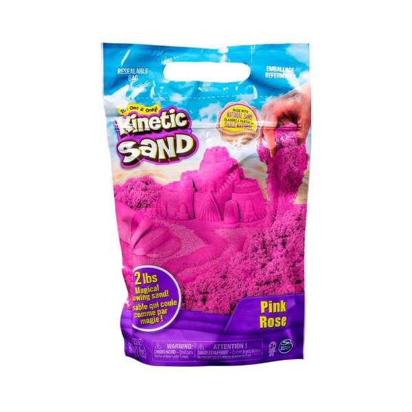 Пісок для дитячої творчості - KINETIC SAND COLOUR (рожевий, 907 g)