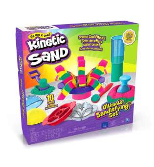 Набір піску для дитячої творчості - KINETIC SAND КОЛЬОРОВІ ПРИГОДИ (3 кольори, 907 g, аксес.)