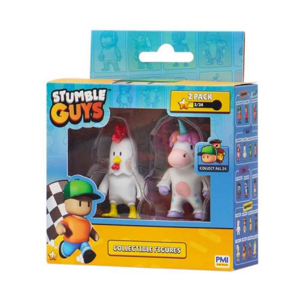 Набір колекційних фігурок STUMBLE GUYS - КУРЧА ТА СПРІНКЛС (2 фігурки, 6 cm)