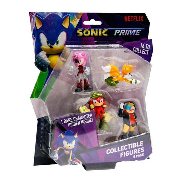 Набір ігрових фігурок SONIC PRIME – ПРИГОДИ НАКЛЗА (5 фiгурок, 6,5 cm)