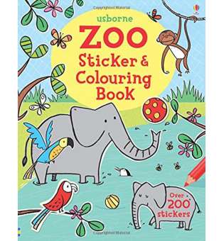  Sticker and Colouring Book: Zoo