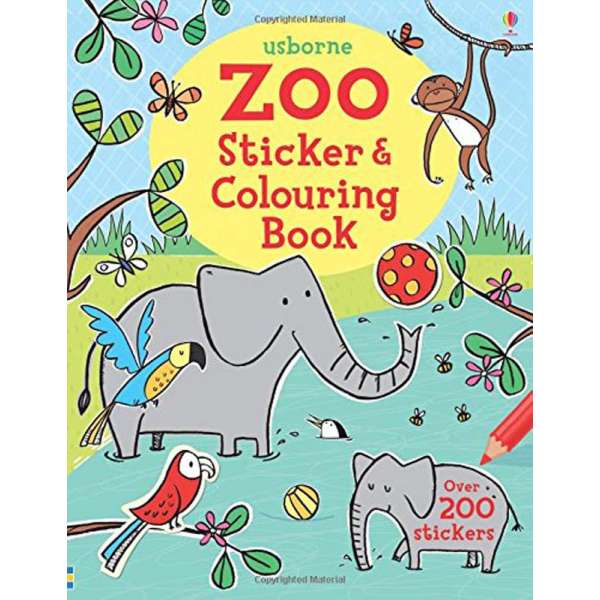  Sticker and Colouring Book: Zoo
