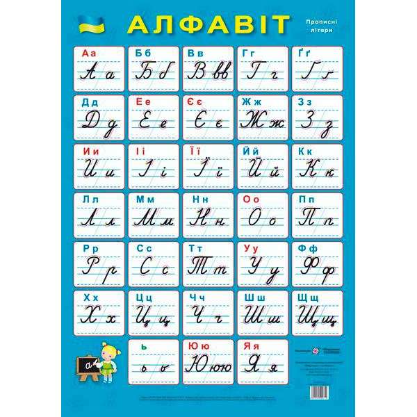 Український алфавіт. Плакат /прописний/