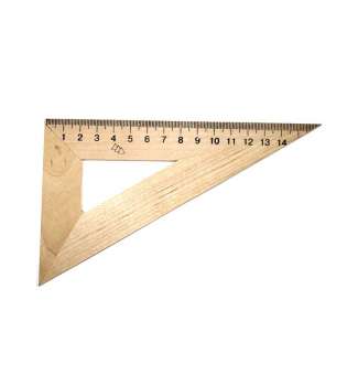Лінійка трикутник дерев''яний 16см 30x60