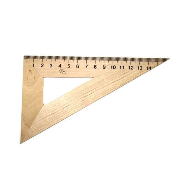Лінійка трикутник дерев''яний 16см 30x60