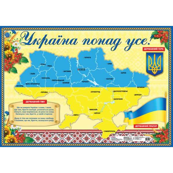 Плакат Україна понад усе