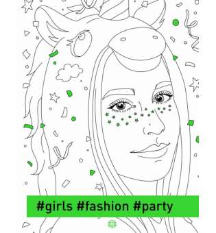 Розмальовка #girls#fashion#party