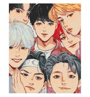 Набір для розпису BTS. Anime Art 40*50 см