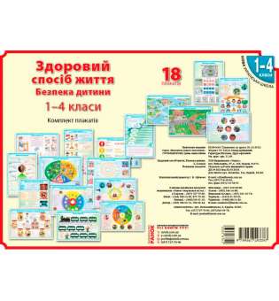 КНП Здоровий спосіб життя. Безпека дитини 1-4 класи: ПЛАКАТИ /НУШ Наочність нового покоління