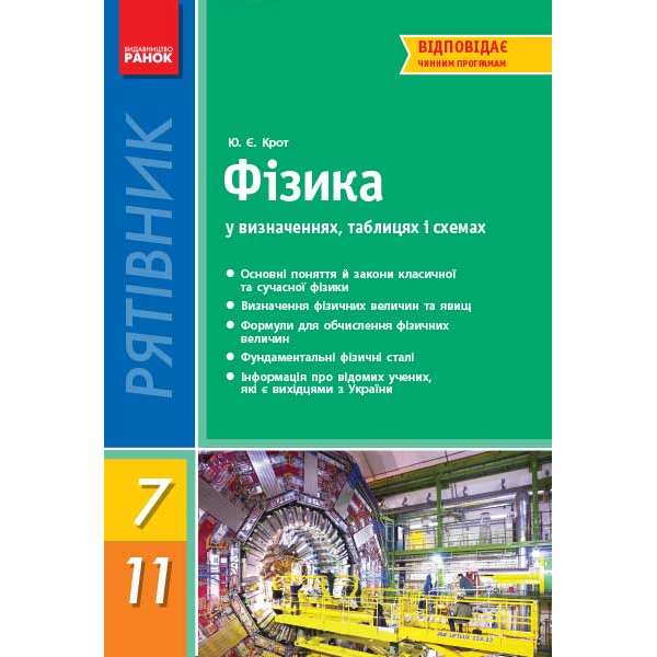 СП Фізика у визначеннях таблицях і схемах 7-11 кл. Рятівник 2.0