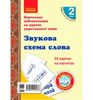 НУШ 2 кл. Картки на магнітах. Українська мова. Звукова схема слова до будь-якого підручника