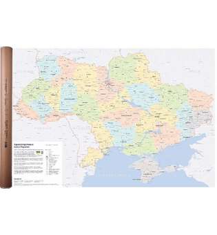 Адміністративна мапа України. М-б 1:1 250 000 (у тубусі)
